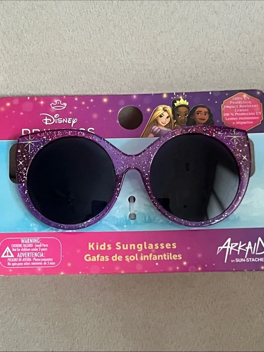 NWT Disney Princess Purple Glitter Girls Sunglasses 🕶️